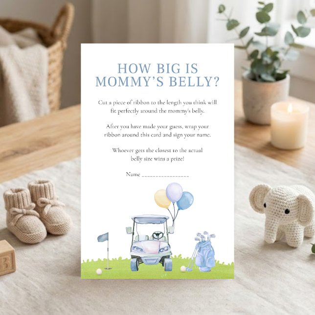 Papier A Little Putter Golf Baby Shower How Big Is Game (Golf Baby Shower How Big Is Mommy's Belly Game)