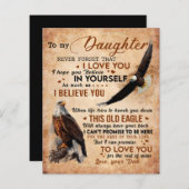 Papier À Mon Don Fille, Papa Et Fille, Aigle Aigle (Devant / Derrière)