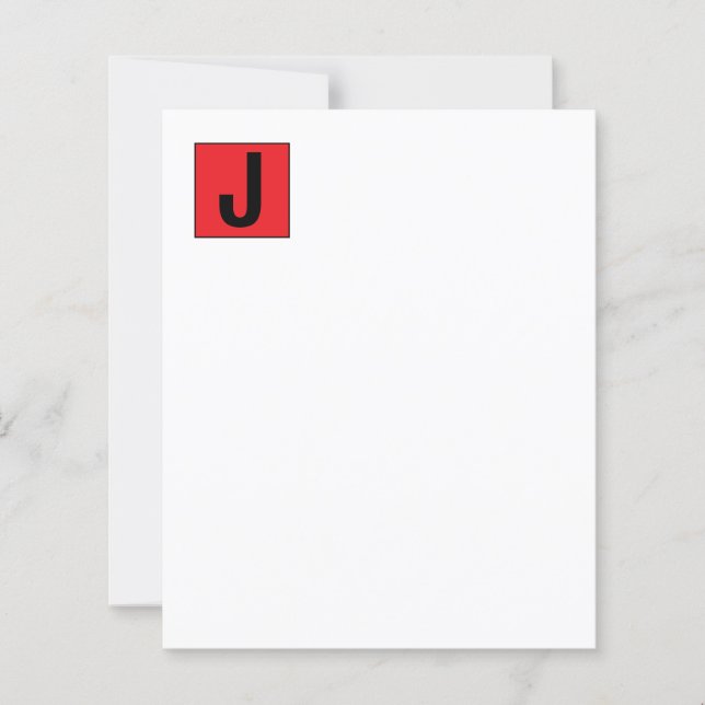 Papier à monogramme professionnel élégant moderne (Devant)