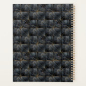 Papier à motif en carreaux d'onyx noir Nom Monogra (Dos)
