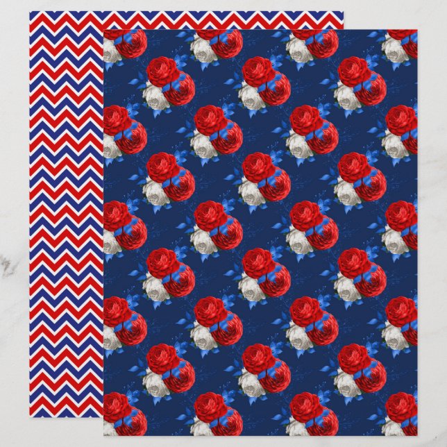 Papier à Motif patriotique (Devant / Derrière)