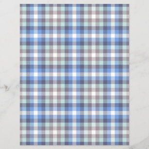 Papier à Motif plat Tartan bleu moderne