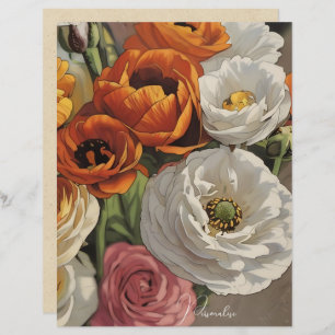 Papier à Motif Vintage style Fleur