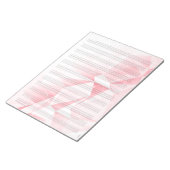 Papier à musique blanc 12 portées Bloc-notes rose (Incliné)