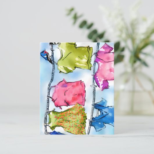 Papier à note 'flyer' de BIRDIES petite feuille  (Debout devant)