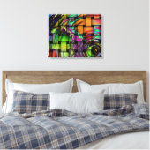 Papier à panier psychédélique toile enveloppée (Insitu(Chambre))