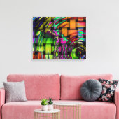 Papier à panier psychédélique toile enveloppée (Insitu(Salon))