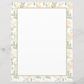 Papier à papeterie à étendard floral élégant (Devant)