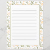 Papier à papeterie à étendard floral élégant (Devant)