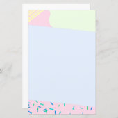 Papier à papeterie abstrait coloré (Devant / Derrière)