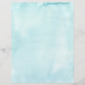 Papier à papeterie bleu clair Aqua (Dos)