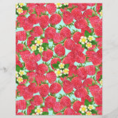 Papier à papeterie bleu fraise (Dos)