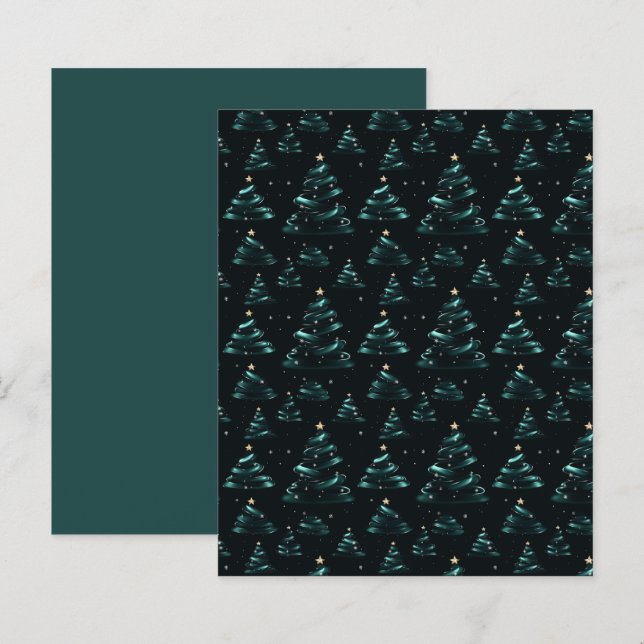 Papier à papeterie de Noël élégant (Devant / Derrière)