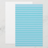 Papier à papeterie décoratif bleu modifiable (Devant / Derrière)