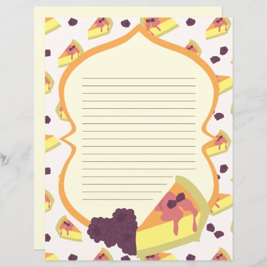 Papier à papeterie doublé au fromage (Devant / Derrière)