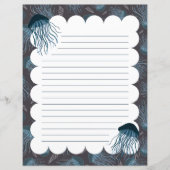 Papier à papeterie doublé de méduses (Devant)