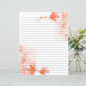 Papier à papeterie doublée d'aquarelle de corail (Debout devant)