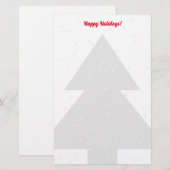 Papier à papeterie en silhouette de l'arbre de Noë (Devant / Derrière)