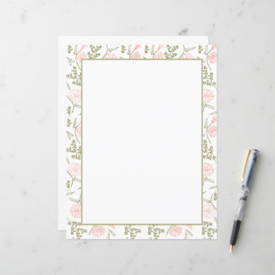 Papier à papeterie floral élégant