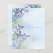 Papier à papeterie floral simple (Devant / Derrière)