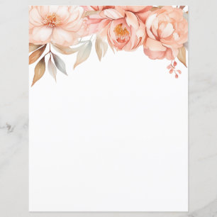 Papier à papeterie florale Peony élégant