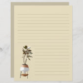 Papier à papeterie pointé de l'arbre Eucalyptus (Devant / Derrière)