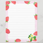 Papier à papeterie rose fraise (Devant)