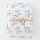 Papier à papier à bulles bleues à feuilles plates  (En situation)