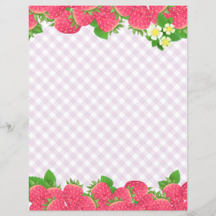 Papier à papier à En vichy fraise pourpre