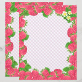 Papier à papier à En vichy fraise pourpre (Devant / Derrière)