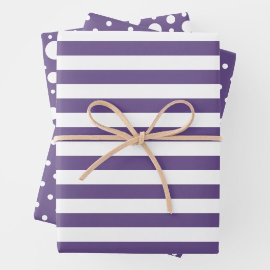 Papier à papier à enveloppement Motif violet (En situation)