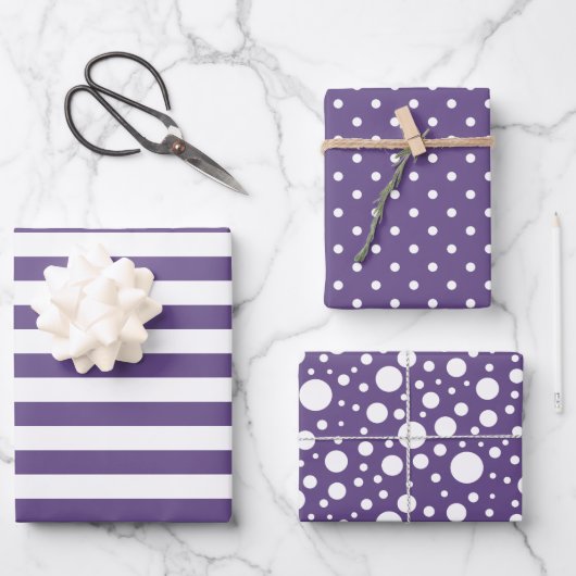 Papier à papier à enveloppement Motif violet (Recto)