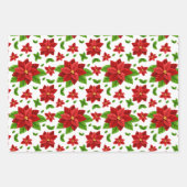 Papier à papier à enveloppement Poinsettia de Noël (Devant)