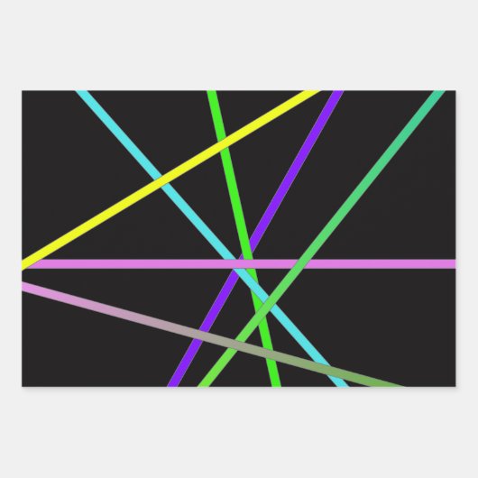 Papier à papier à enveloppement rétro-néon Jeu pla (Devant 3)