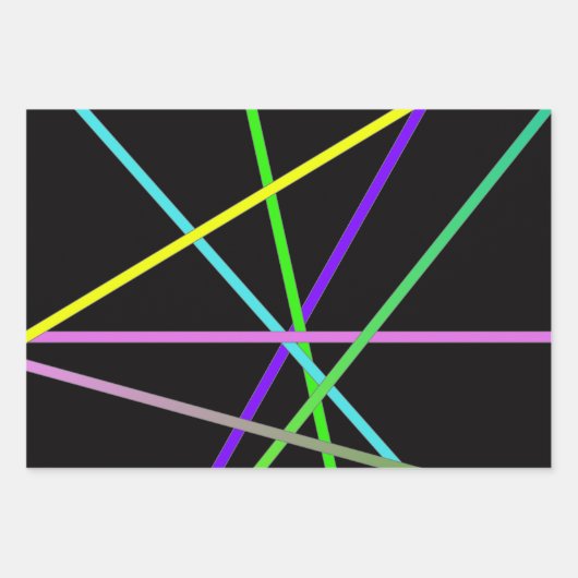 Papier à papier à enveloppement rétro-néon Jeu pla (Devant)