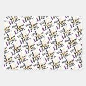 Papier à papier à envelopper brillant pour fille J (Devant 2)