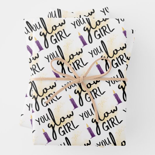 Papier à papier à envelopper brillant pour fille J (En situation)