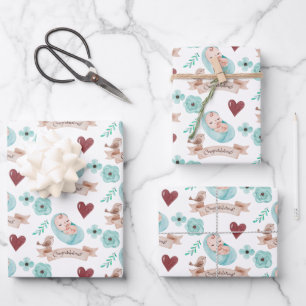 Papier à papier à envelopper pour bébé pour garçon