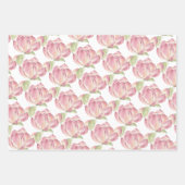 Papier à papier à envelopper rose et à feuilles pl (Devant 2)