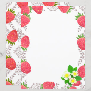 Papier à papier à lettres blanc blanc à fraise