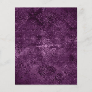 Papier à papier à motif damassé violet victorien g