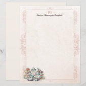 Papier à papier à papier à papier monogramme à thé (Devant / Derrière)