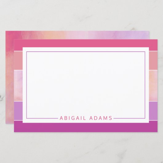 Papier à papier à papier à papier rayures rose-pou (Devant / Derrière)