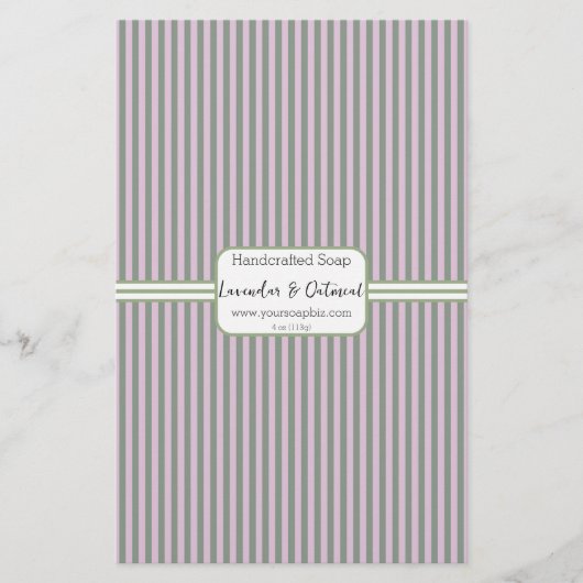 Papier à papier à ruban vertical rose et vert (Devant)