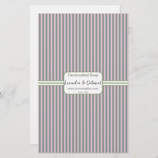 Papier à papier à ruban vertical rose et vert (Devant / Derrière)