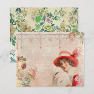 Papier à papier à scandale vintage de la dame vict