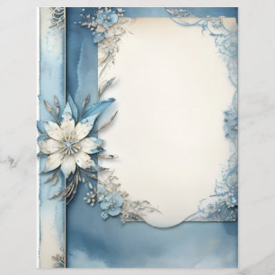 Papier à papier à scandale vintage Floral