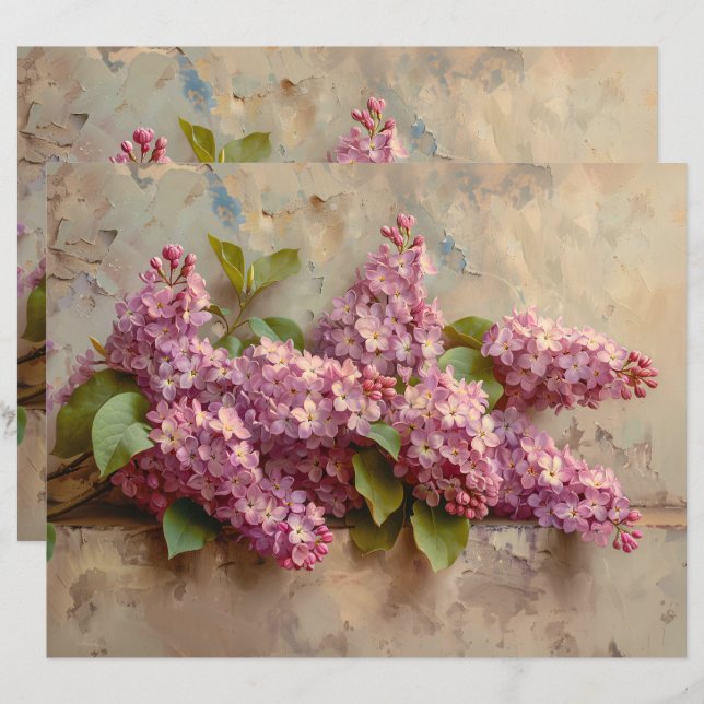 Papier à papier à scandale vintage Lilac (Devant / Derrière)