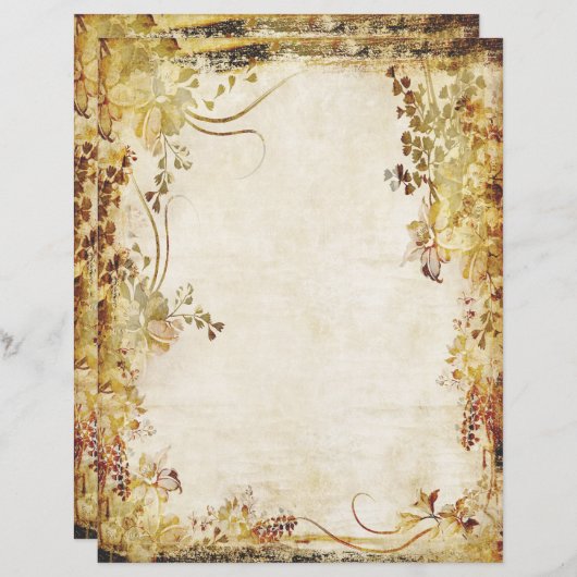 Papier à papier ancien (Devant / Derrière)