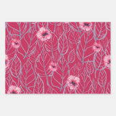 Papier à papier bleu navi rose Feuille plate Ensem (Devant 3)